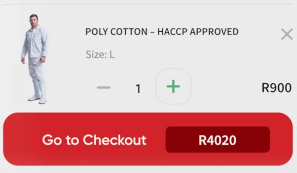 A cart of protective clothing ready for checkout