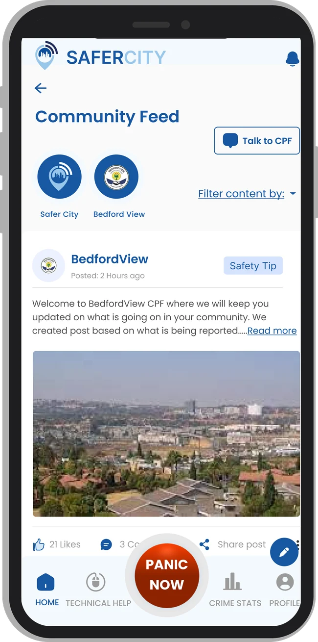 Safer City community feed